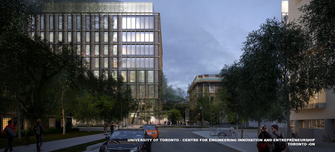 Exterior of Myhal Centre for Engineering Innovation and Entrepreneurship at University of Toronto